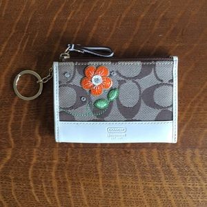 Coach keychain card holder
